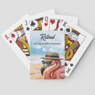 Flamingo med hatt- och solglasögon casinokort