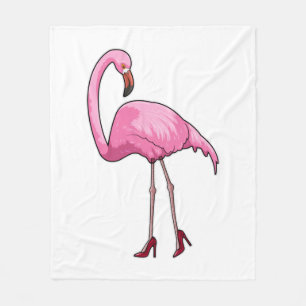 Flamingo med Högklackar Fleecefilt