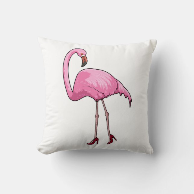 Flamingo med Högklackar Kudde (Framsida)