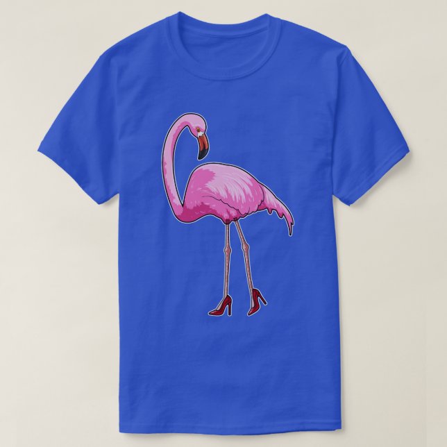 Flamingo med Högklackar T Shirt (Design framsida)