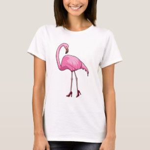 Flamingo med Högklackar T Shirt