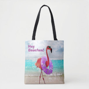 Flamingo med innerslang tygkasse