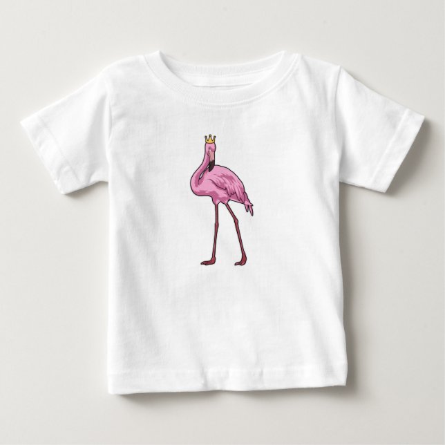 Flamingo med Krona T Shirt (Framsida)