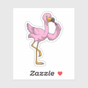 Flamingo med Lipstick Klistermärken