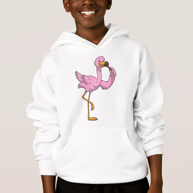 Flamingo med Lipstick T Shirt (Framsida)