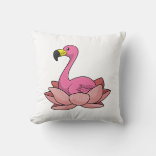 Flamingo med Lotus-blomman Kudde