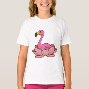 Flamingo med Lotus-blomman T Shirt