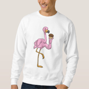 Flamingo med Muffin Lång Ärmad Tröja