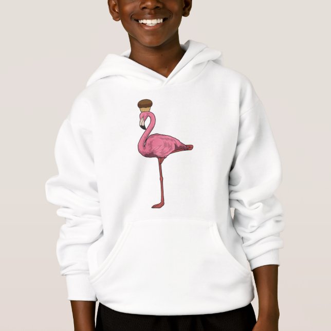 Flamingo med Muffin T Shirt (Framsida)