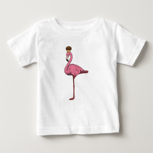 Flamingo med Muffin T Shirt (Framsida)
