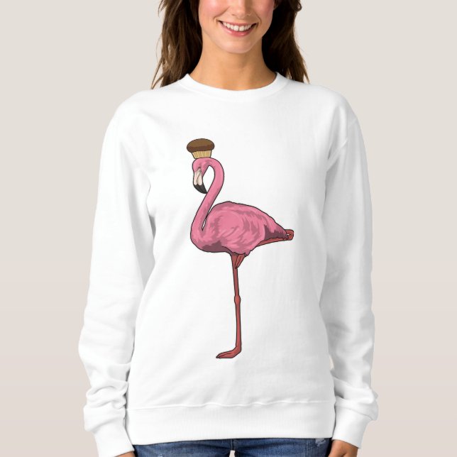 Flamingo med Muffin T Shirt (Framsida)