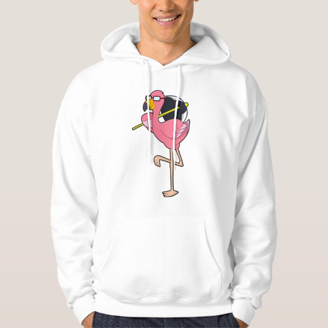Flamingo med paraply hoodie (Framsida)