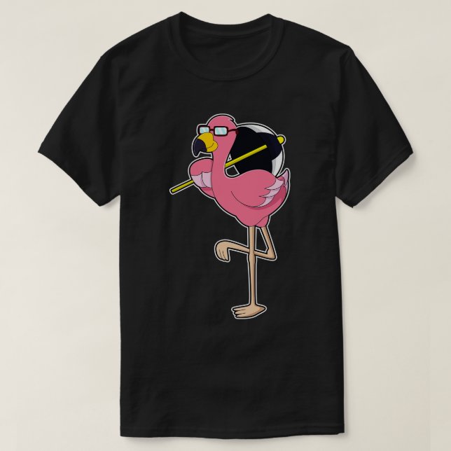 Flamingo med paraply t shirt (Design framsida)
