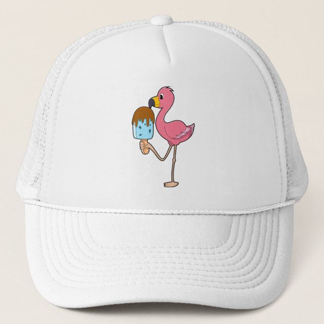 Flamingo med Popsicle Keps (Framsida)
