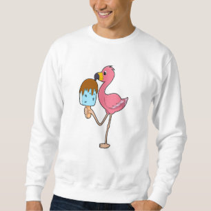 Flamingo med Popsicle Lång Ärmad Tröja