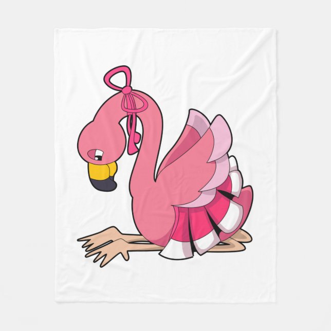 Flamingo med Ribbon Fleecefilt (Framsidan)
