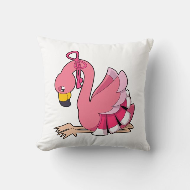Flamingo med Ribbon Kudde (Framsida)