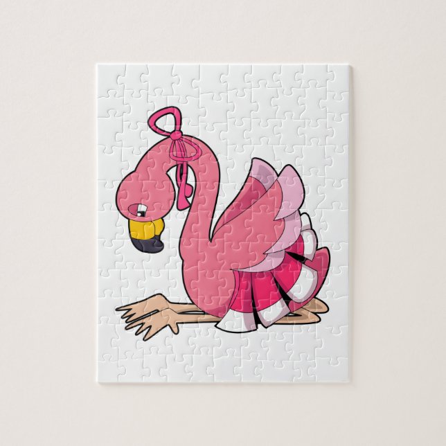 Flamingo med Ribbon Pussel (Vertikal)