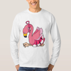 Flamingo med Ribbon T Shirt