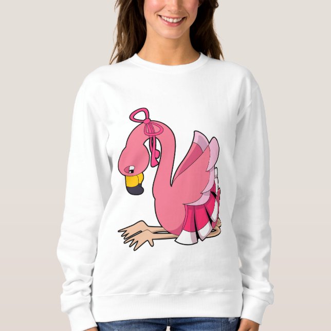 Flamingo med Ribbon T Shirt (Framsida)