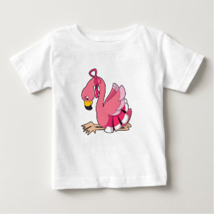 Flamingo med Ribbon T Shirt