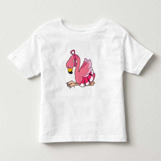Flamingo med Ribbon T Shirt (Framsida)
