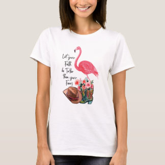 Flamingo med rosa flamin t shirt