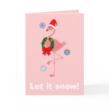 Flamingo med Santa Hat och andedräkt