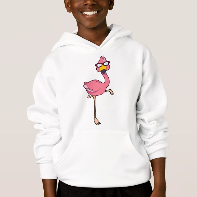 Flamingo med solglasögon t shirt (Framsida)