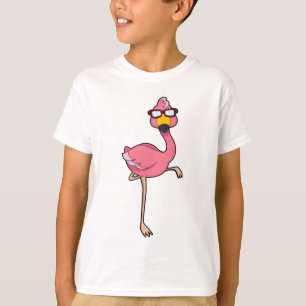 Flamingo med solglasögon t shirt