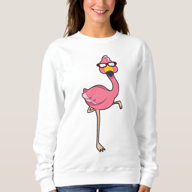 Flamingo med solglasögon t shirt (Framsida)