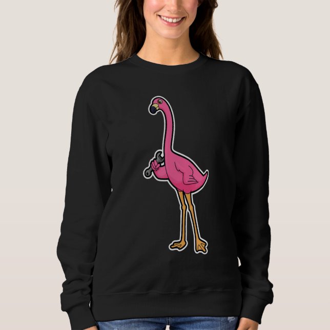 Flamingo Mekaniker Skiftnyckel T Shirt (Framsida)