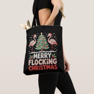 Flamingo Merry Flocking jul Funny Julafton Tygkasse