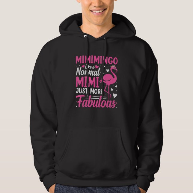 Flamingo Mimimingo like a normal Mimi Grandma Hoodie (Framsida)