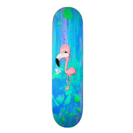 Flamingo Mini Skateboard Bräda 18,5 Cm
