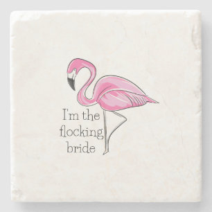 Flamingo Möhippa Jag är den flockande bruden Stenunderlägg
