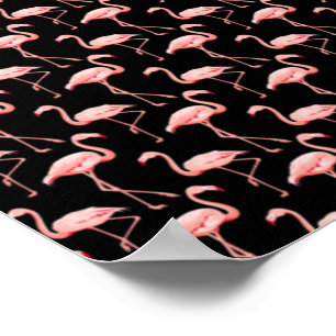 Flamingo Mönster Rosa Fågel Tropisk Djurfantast Poster