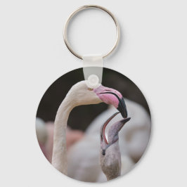 Flamingo Mor och Baby Nyckelring
