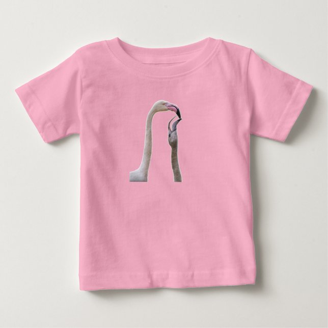 Flamingo Mor och Baby - T Shirt (Framsida)