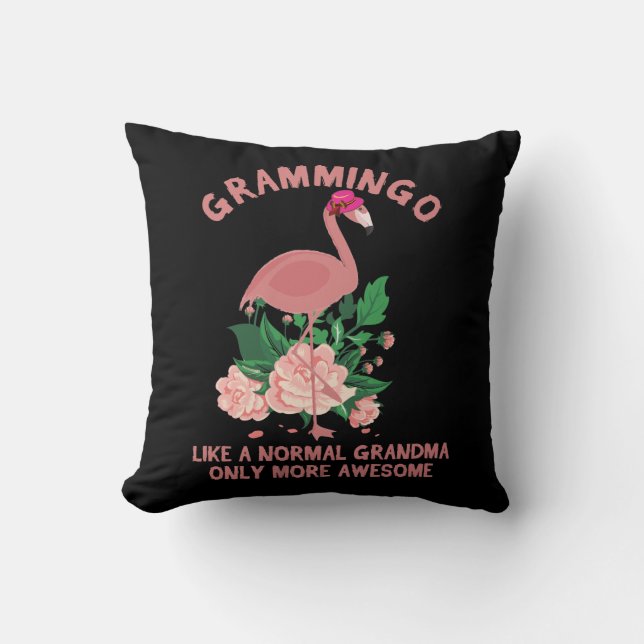 Flamingo mormor som en vanlig mormor kudde (Framsida)