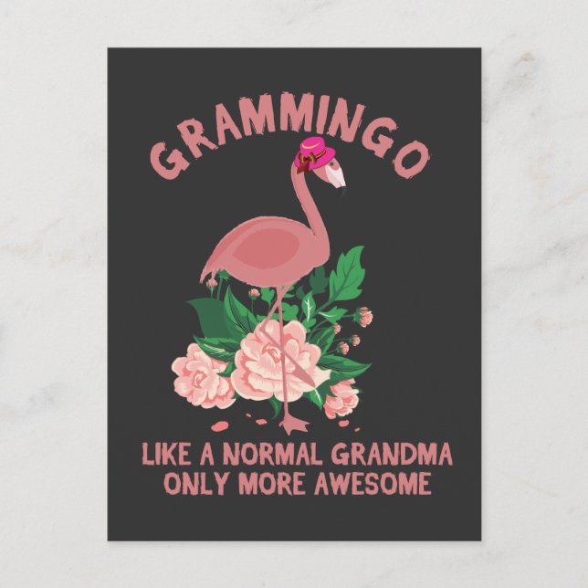 Flamingo Mormor som en vanlig mormor... Vykort (Framsida)