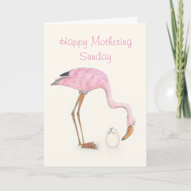 Flamingo Mothering Söndag-kort Kort (Framsida)