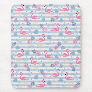 Flamingo Mousepad - Rosa och Blue Musmatta