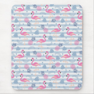 Flamingo Mousepad - Rosa och Blue Musmatta