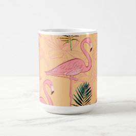 Flamingo Mugg Golden Gult & Rosa