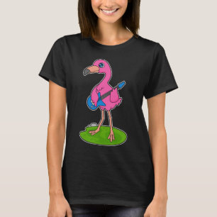 Flamingo Musician Guitar Music T Shirt