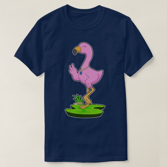 Flamingo Necklace T Shirt (Design framsida)