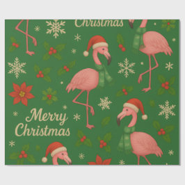 Flamingo Noel: Holly Jolly Hälsning Presentpapper