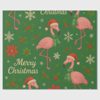 Flamingo Noel: Holly Jolly Hälsning Presentpapper