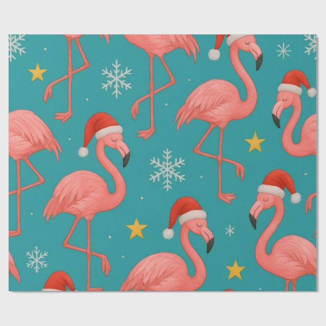 Flamingo Noel: Winter Önskemål Presentpapper (Platt)